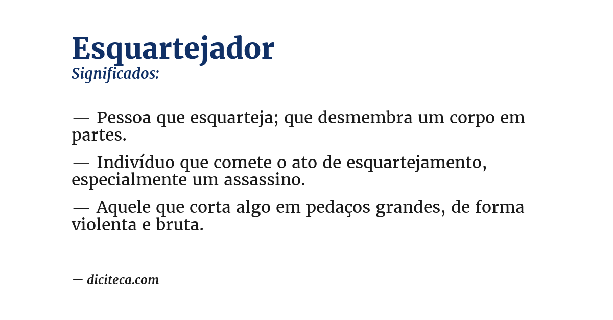 Significado de esquartejador