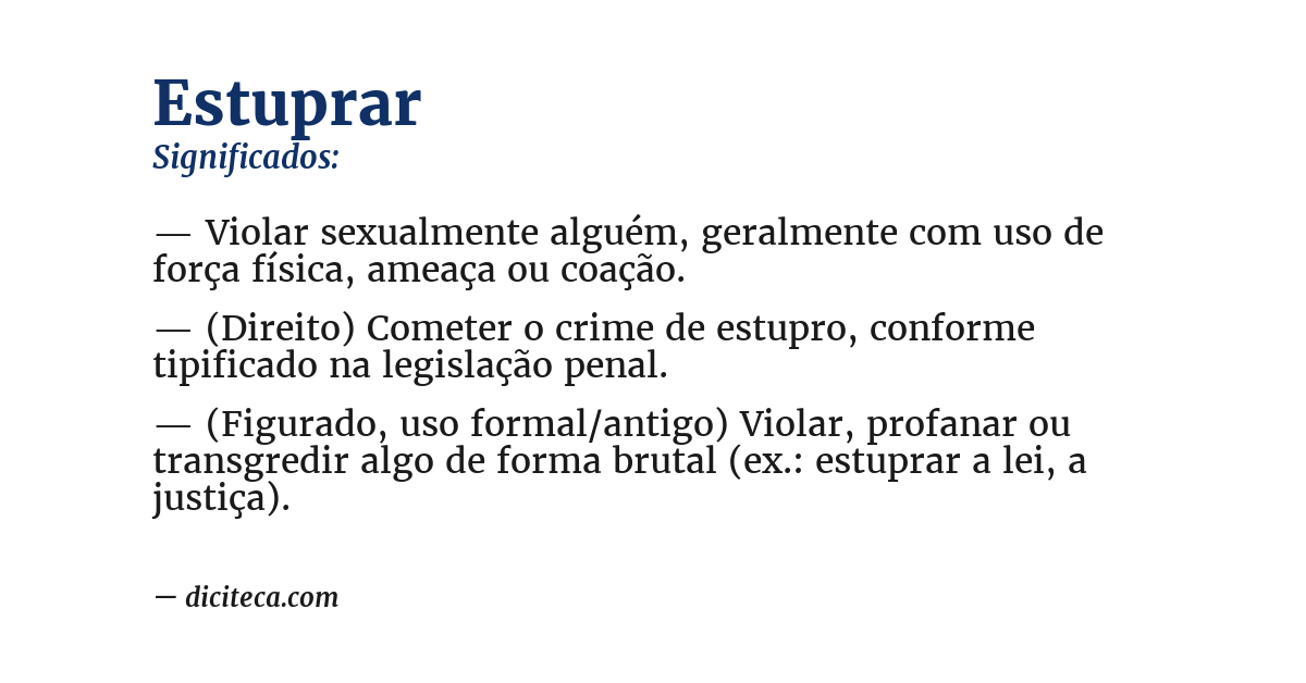 Significado de estuprar