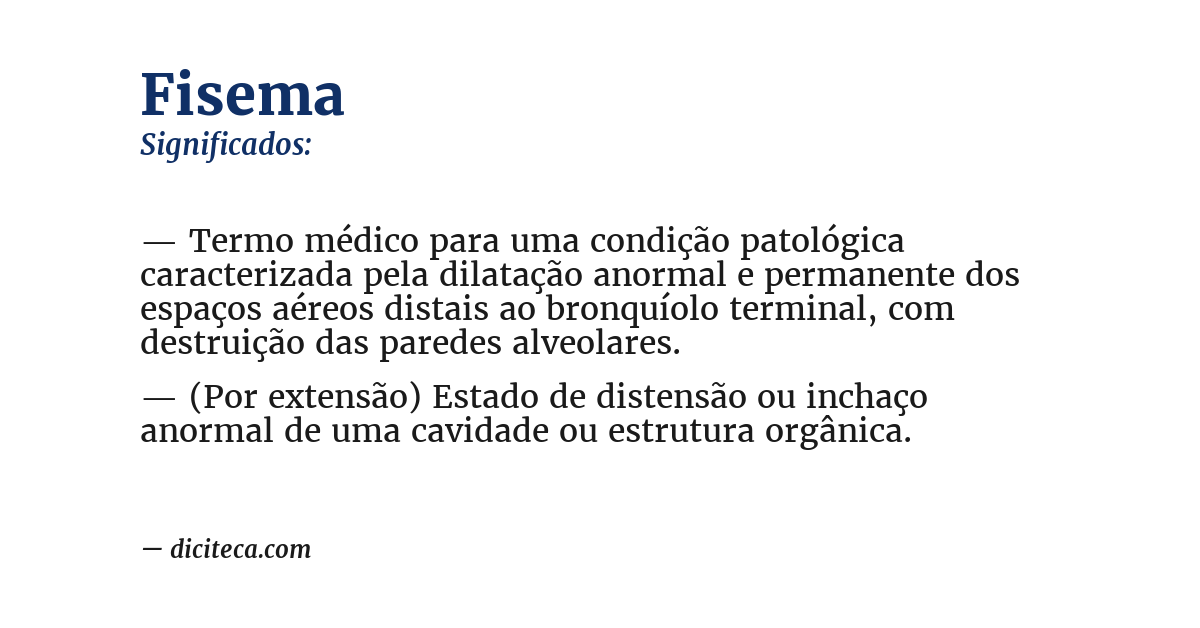 Significado de fisema