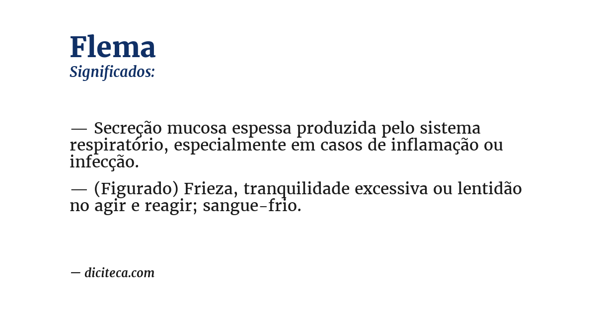 Significado de flema
