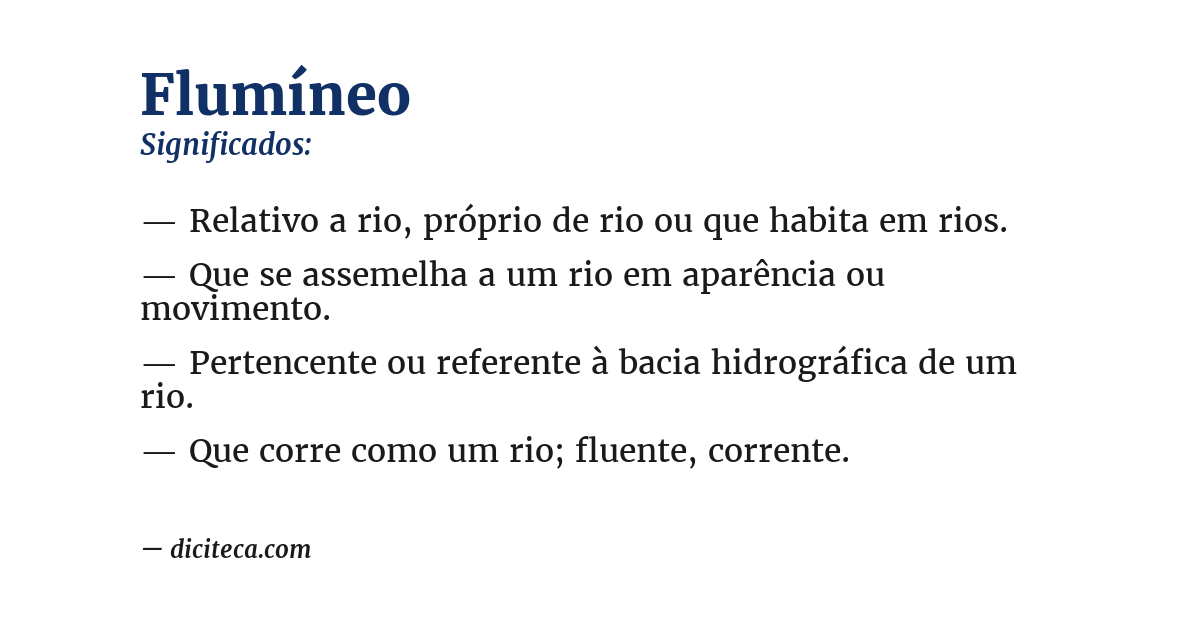 Significado de flumíneo