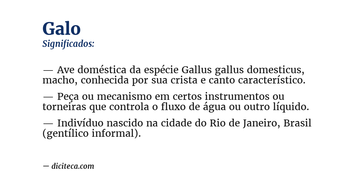 Significado de galo