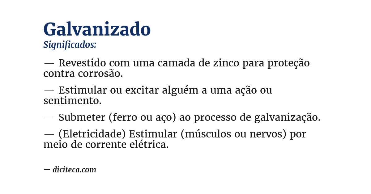 Significado de galvanizado
