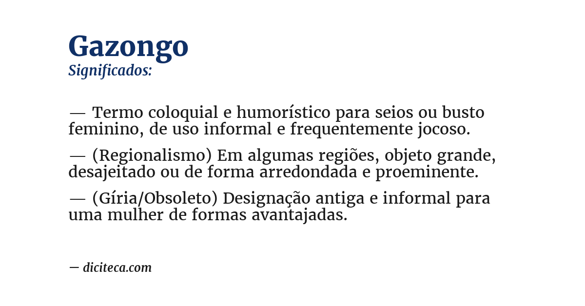 Significado de gazongo