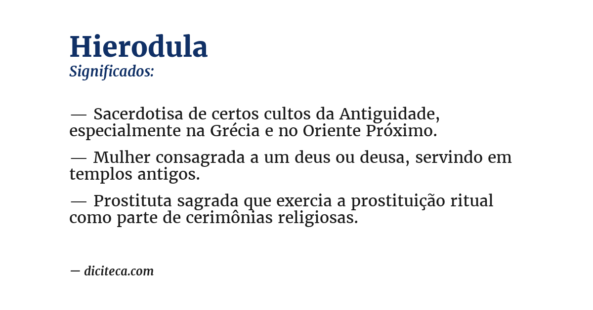 Significado de hierodula