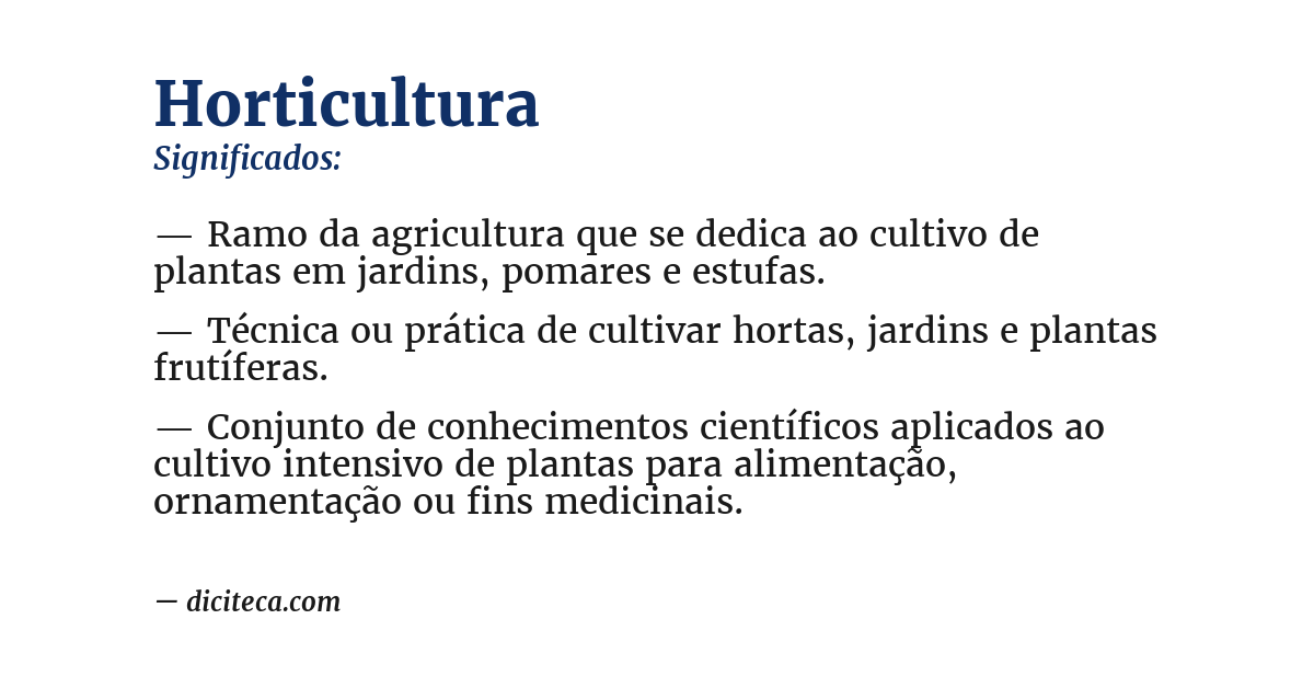 Significado de horticultura