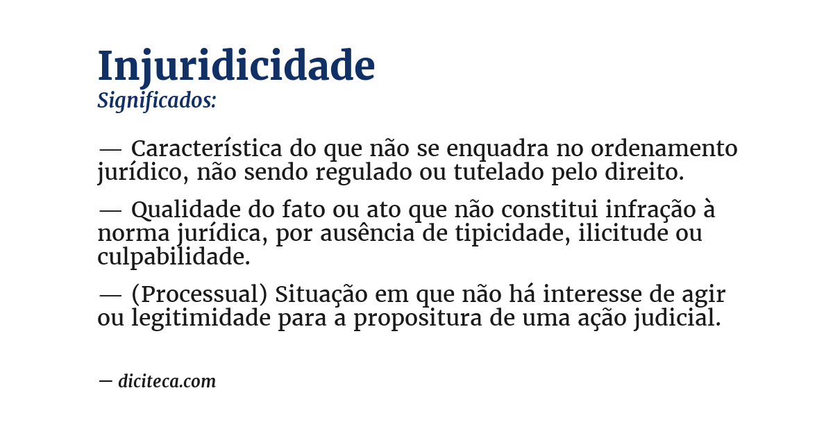 Significado de injuridicidade