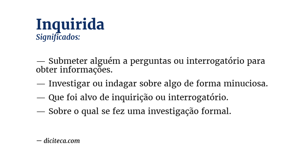 Significado de inquirida