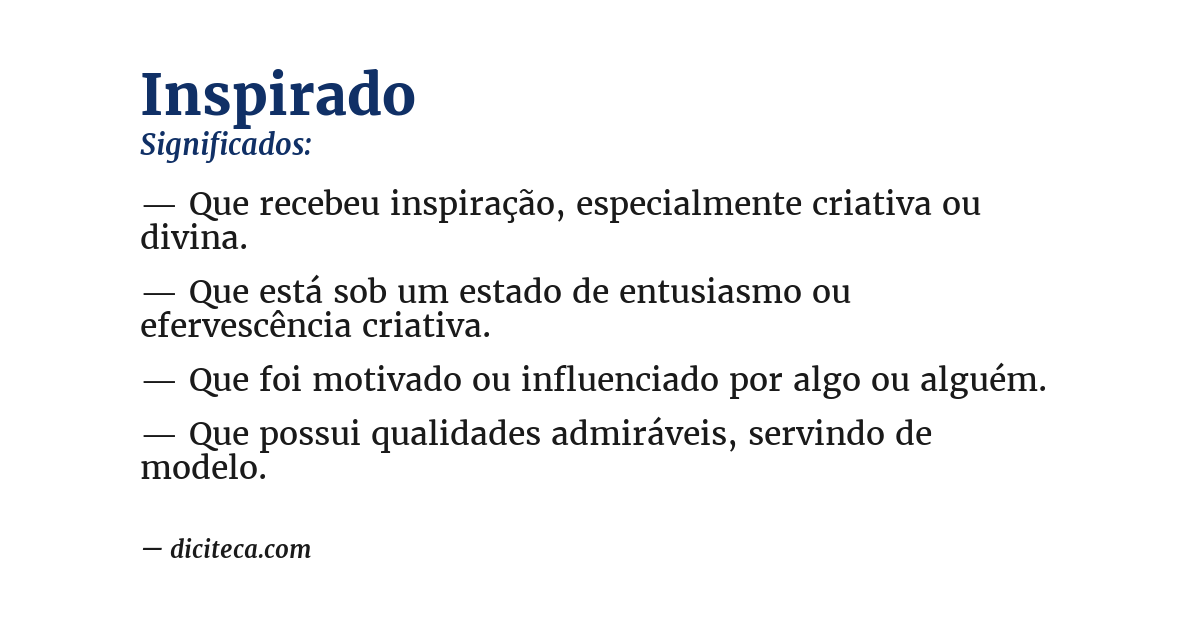 Significado de inspirado