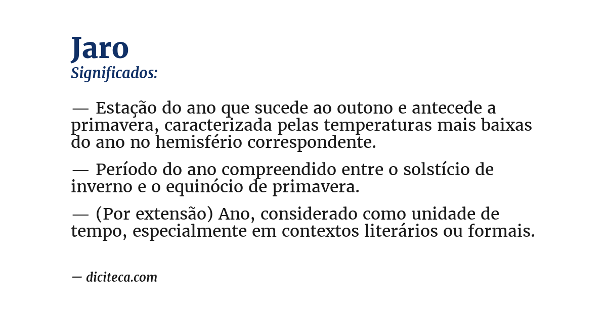Significado de jaro