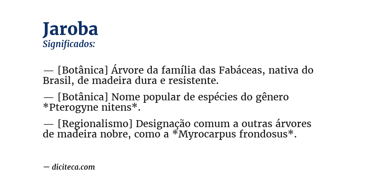 Significado de jaroba