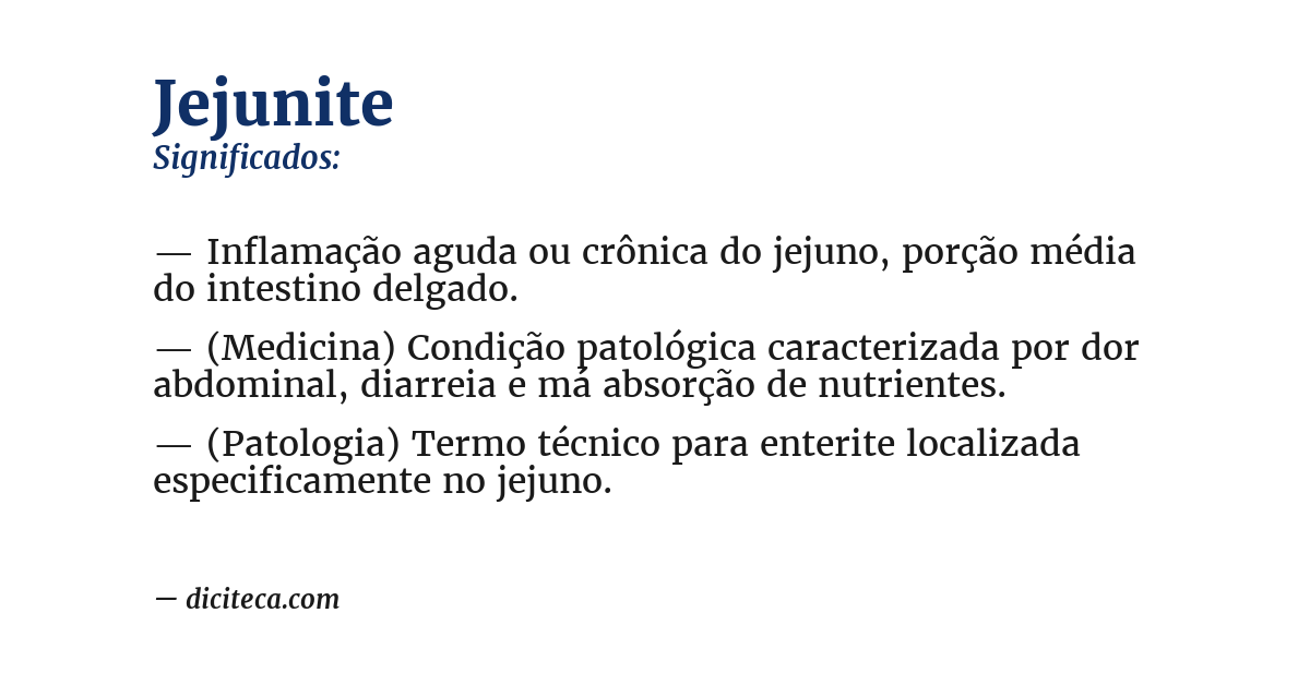 Significado de jejunite