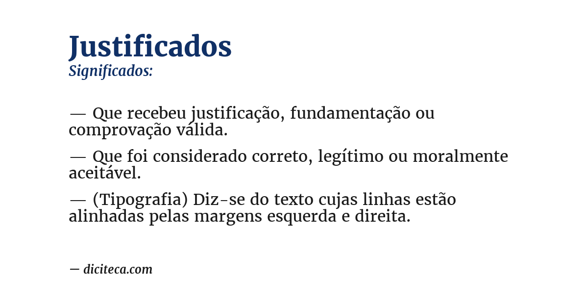 Significado de justificados