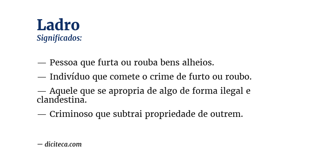 Significado de ladro