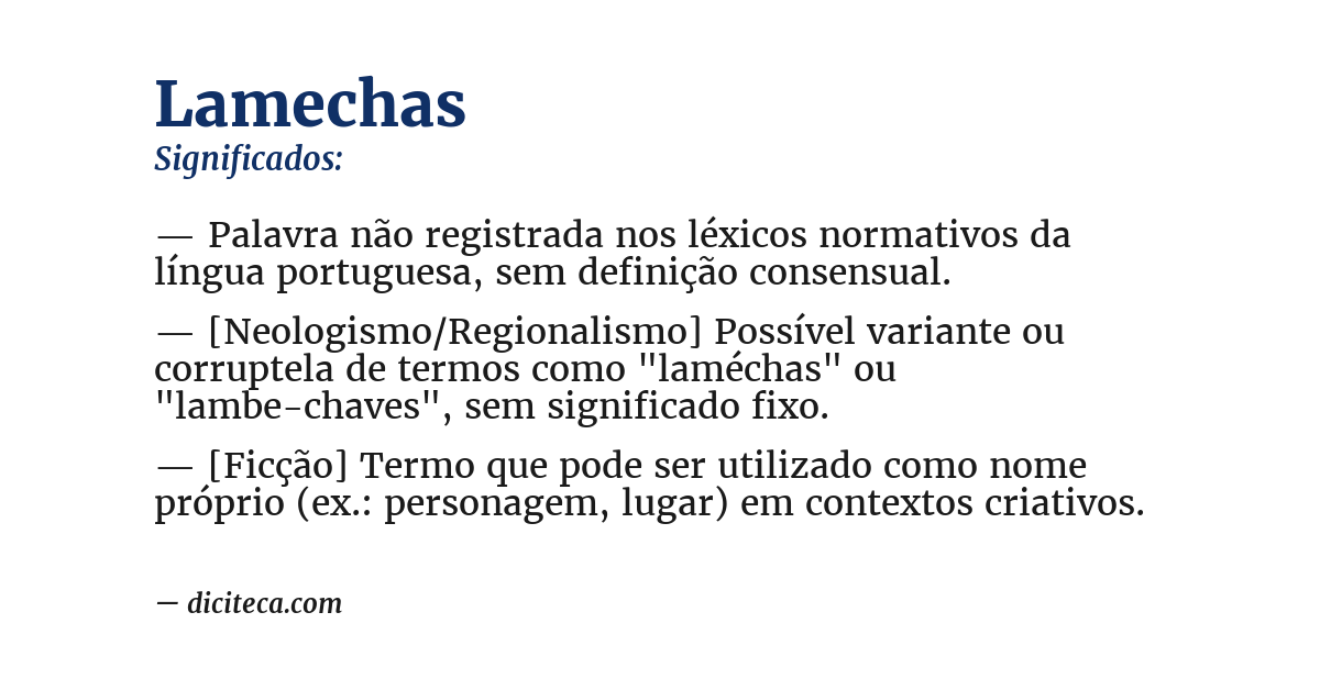 Significado de lamechas
