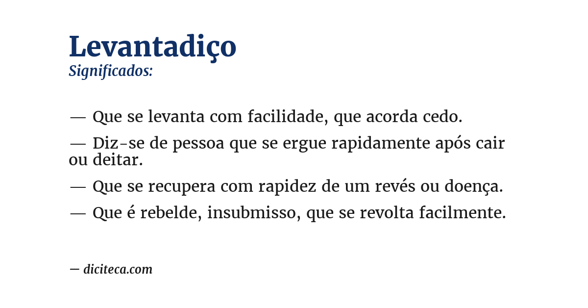 Significado de levantadiço