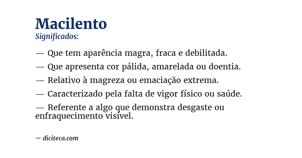 Significado de macilento