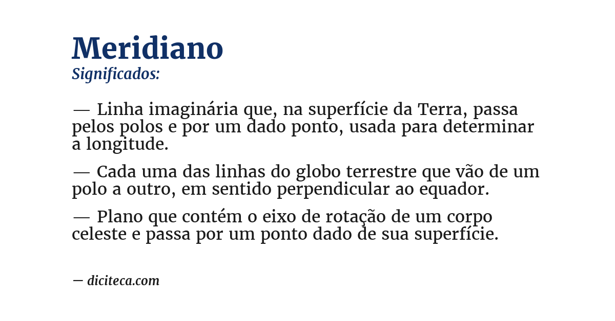 Significado de meridiano