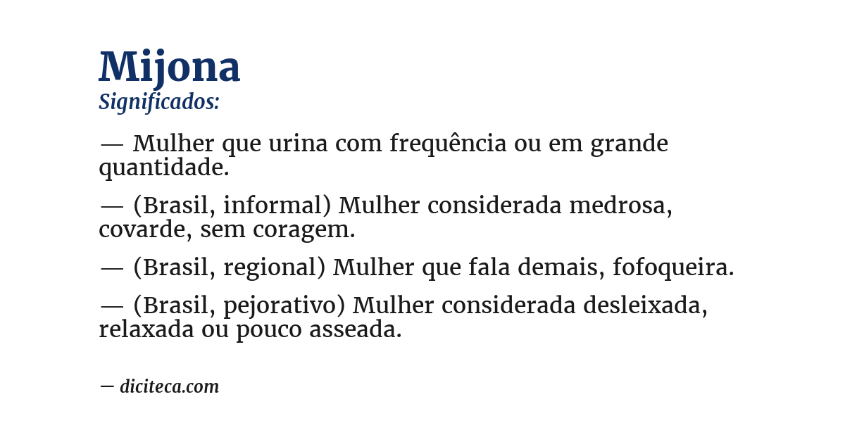 Significado de mijona