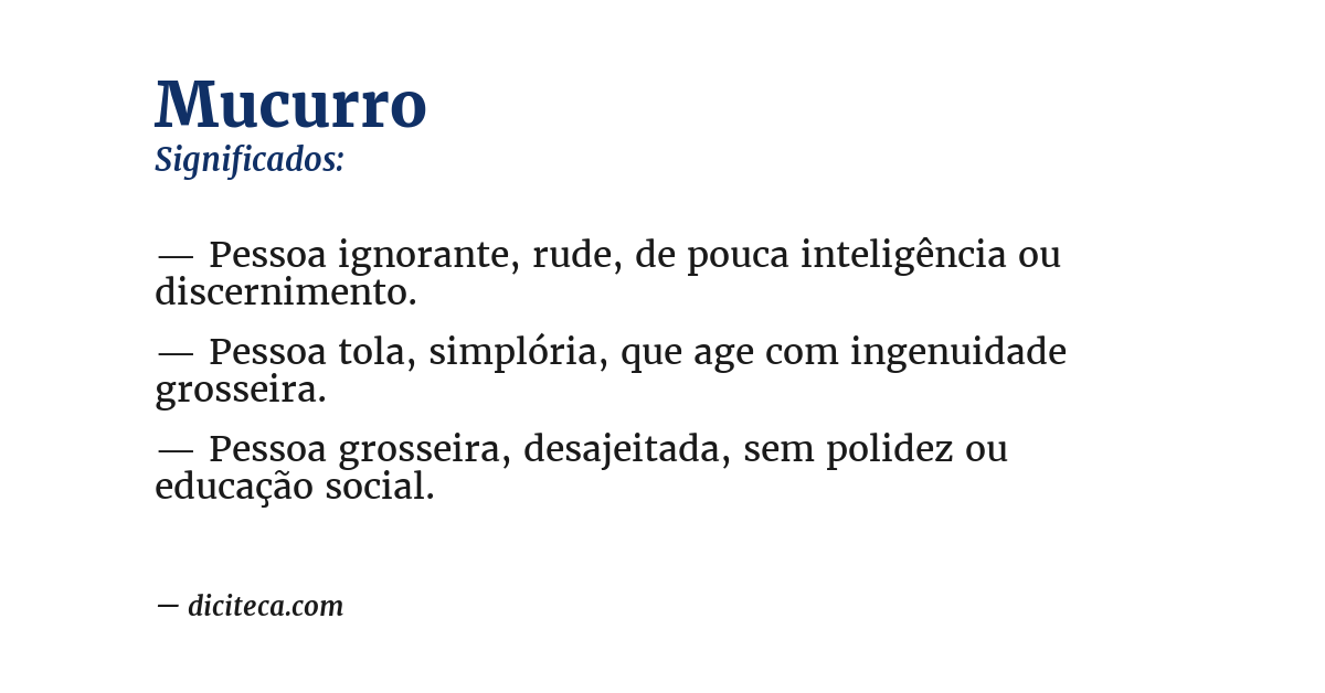 Significado de mucurro