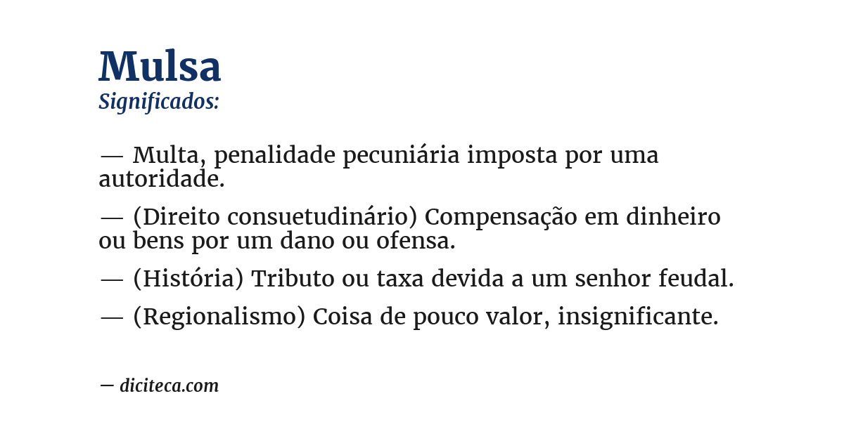 Significado de mulsa