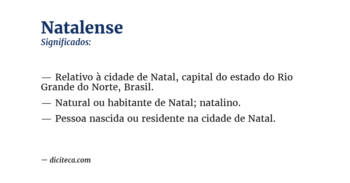 Significado de natalense