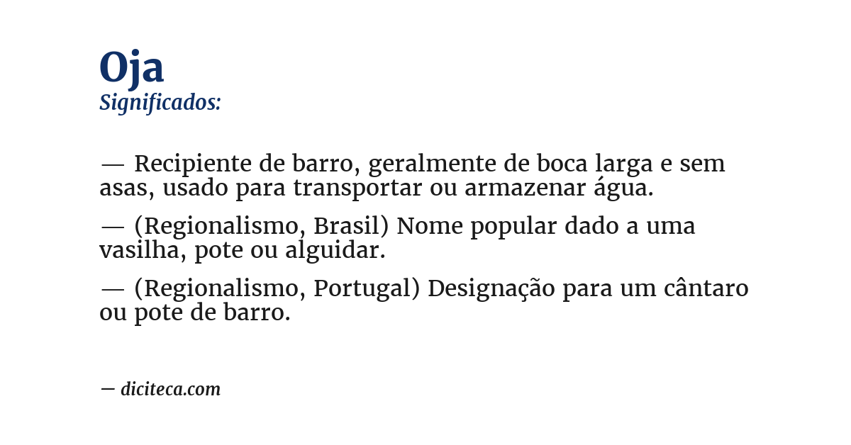 Significado de oja