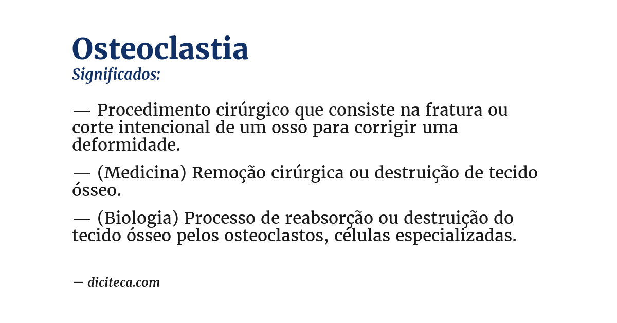 Significado de osteoclastia