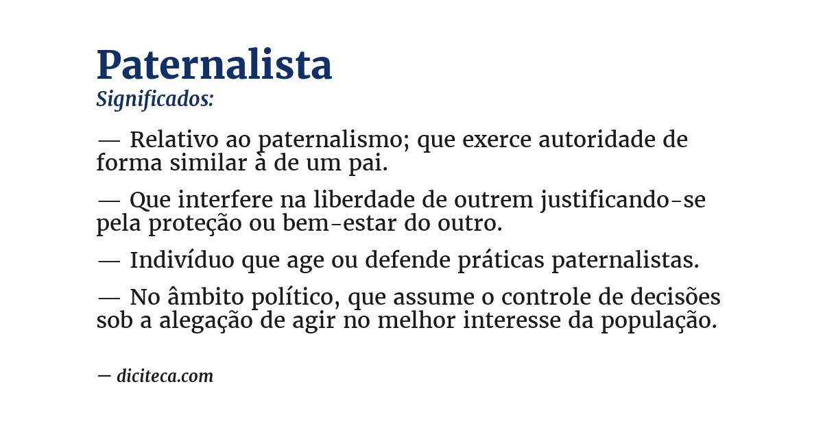 Significado de paternalista