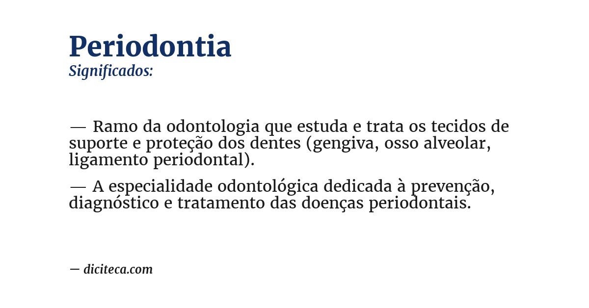 Significado de periodontia
