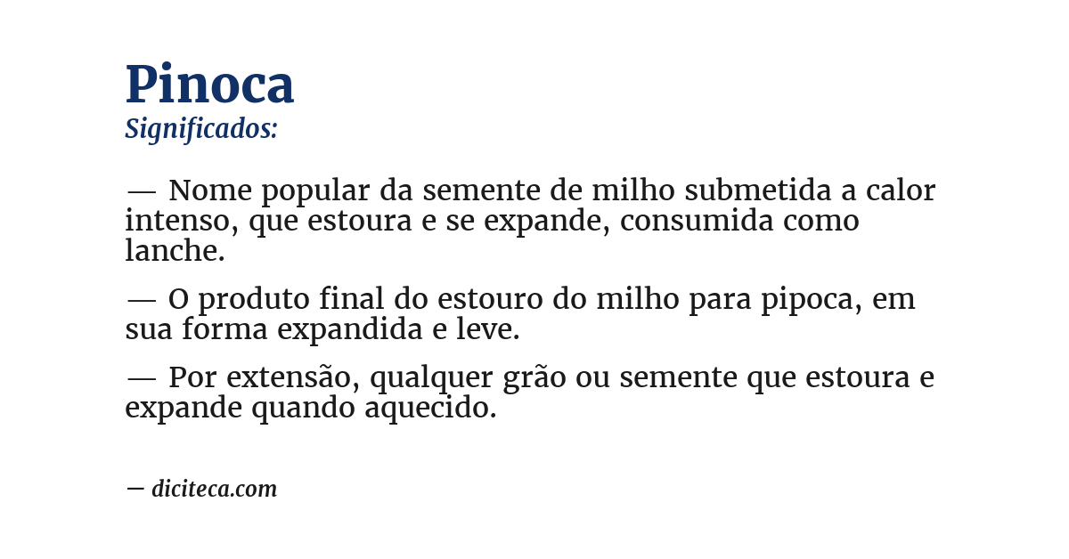 Significado de pinoca