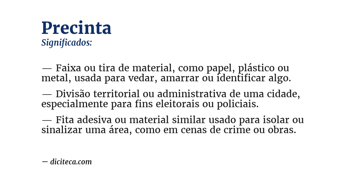 Significado de precinta
