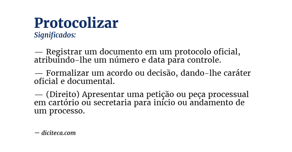 Significado de protocolizar