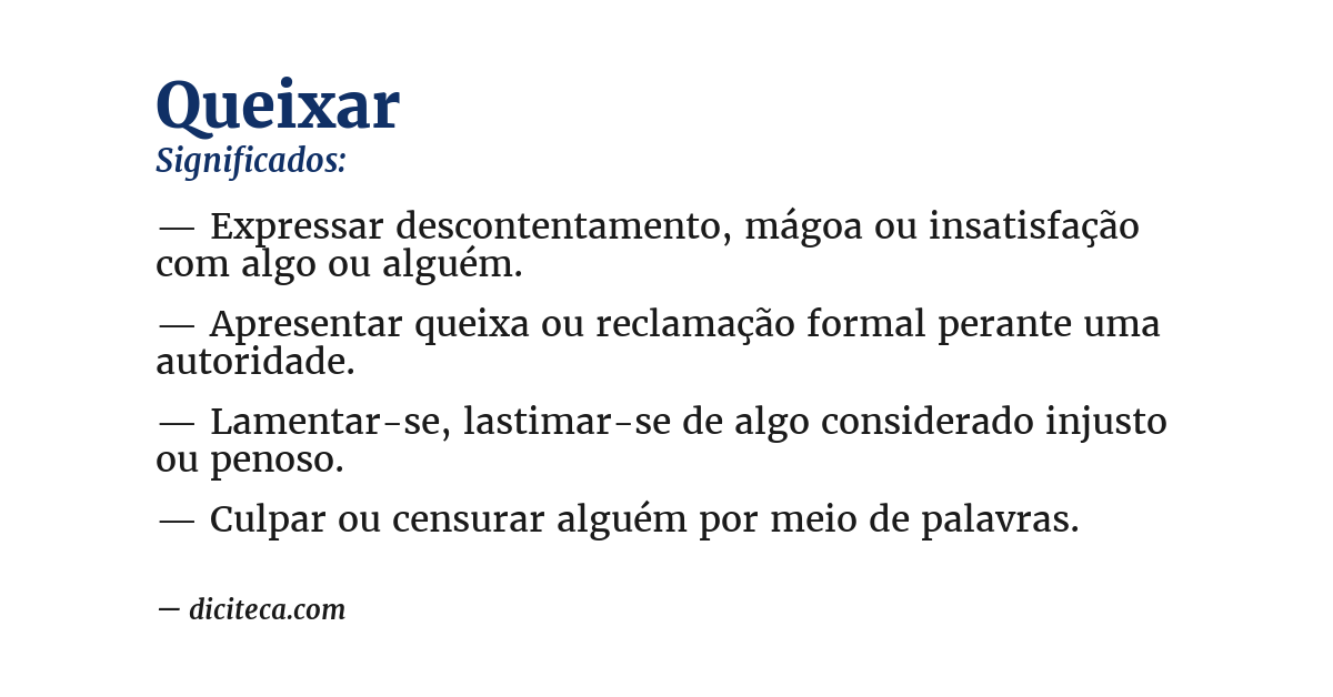 Significado de queixar