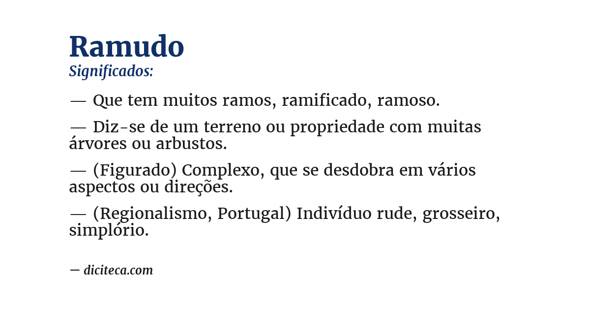 Significado de ramudo