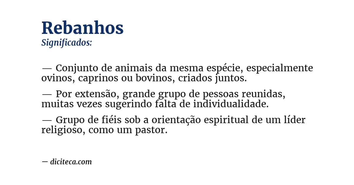 Significado de rebanhos