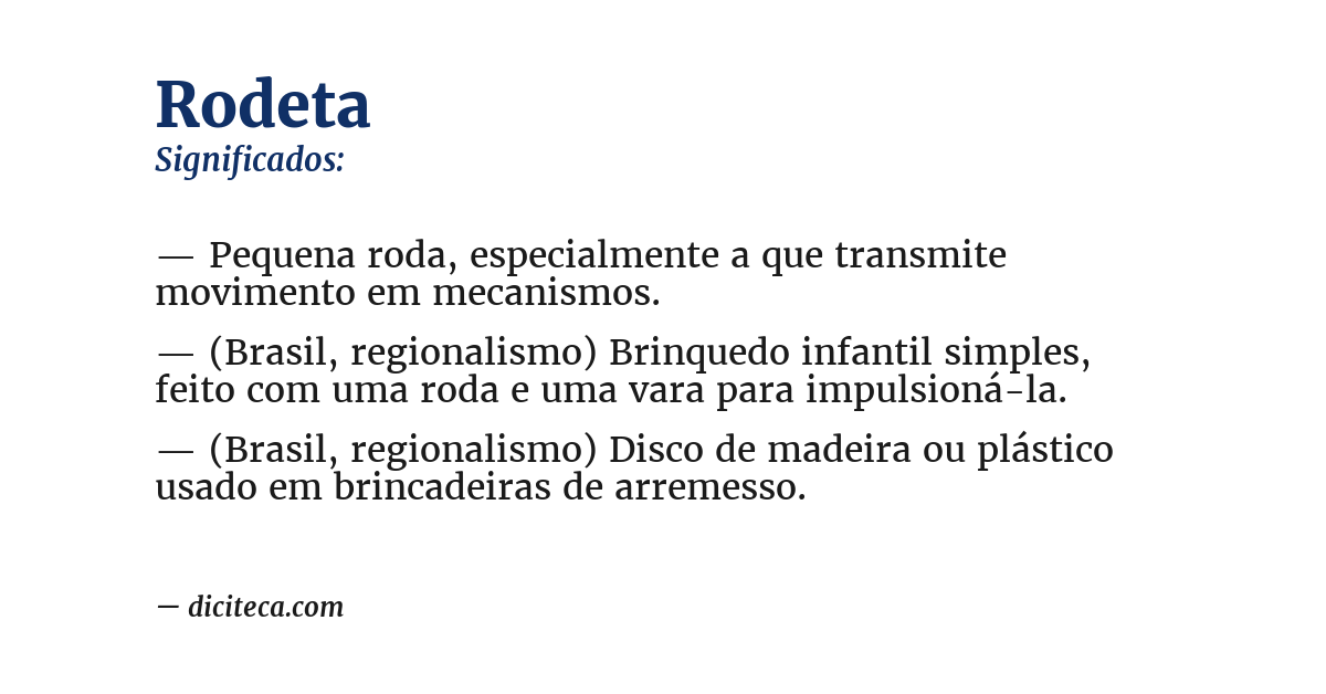 Significado de rodeta