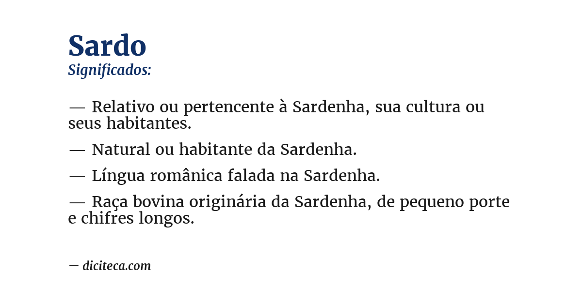 Significado de sardo