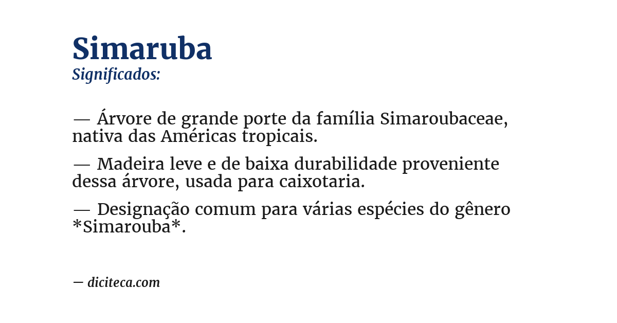 Significado de simaruba