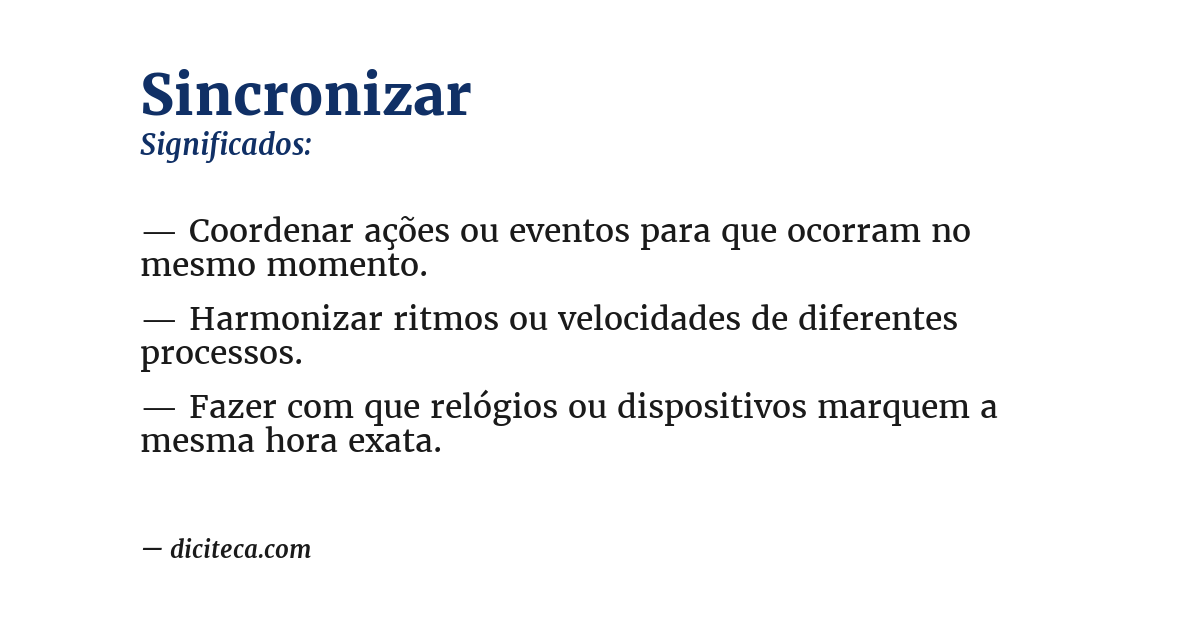 Significado de sincronizar