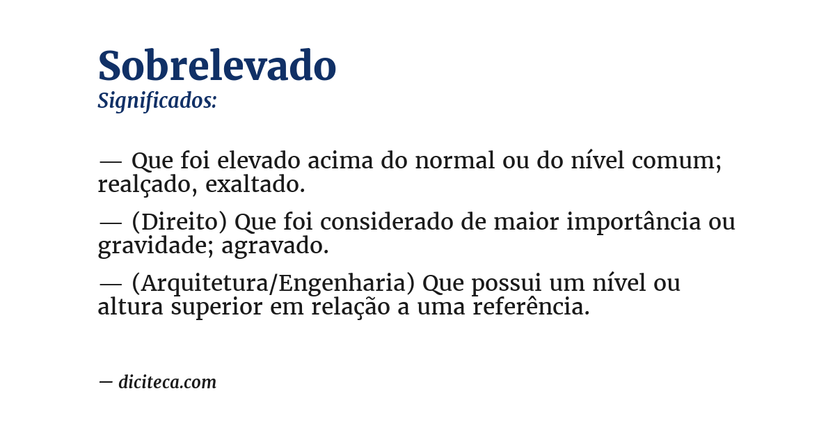 Significado de sobrelevado
