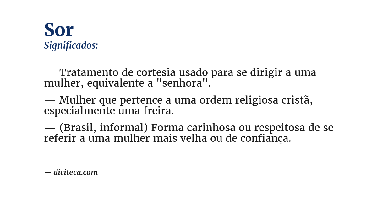Significado de sor