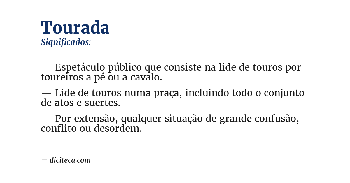 Significado de tourada