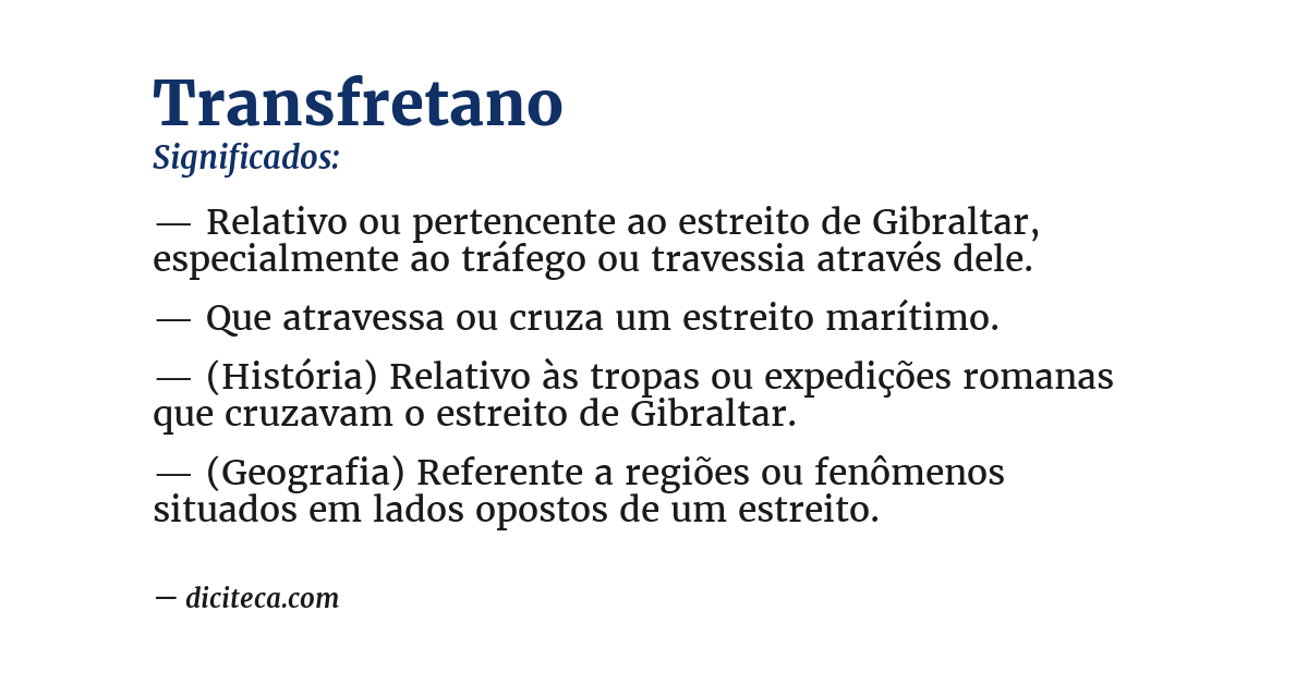 Significado de transfretano