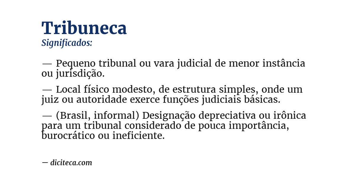 Significado de tribuneca