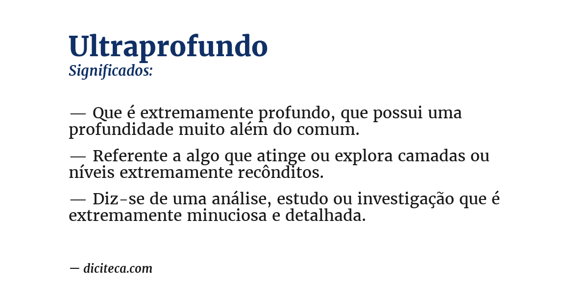 Significado de ultraprofundo