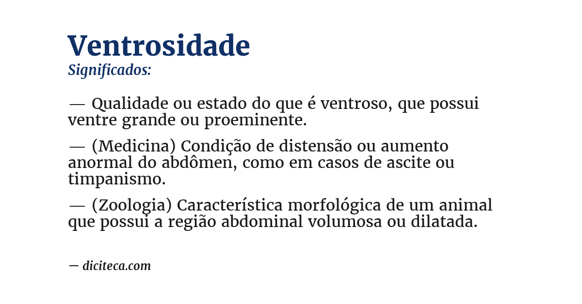 Significado de ventrosidade