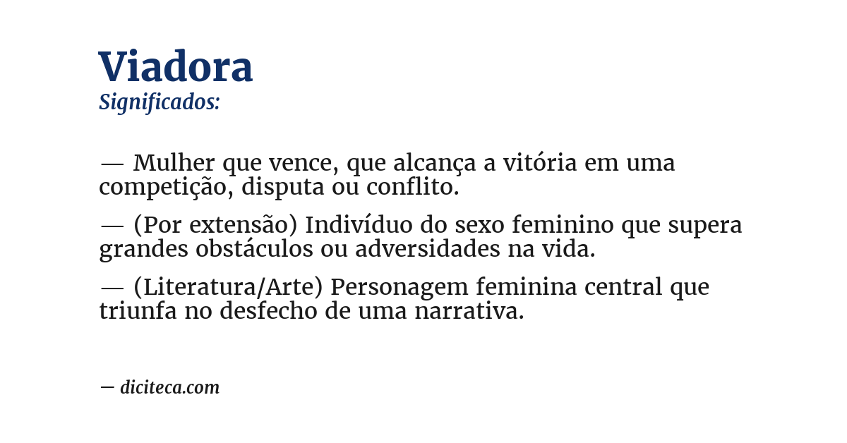 Significado de viadora