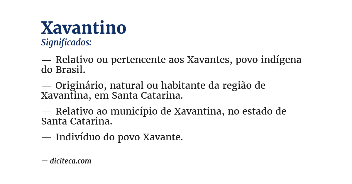 Significado de xavantino