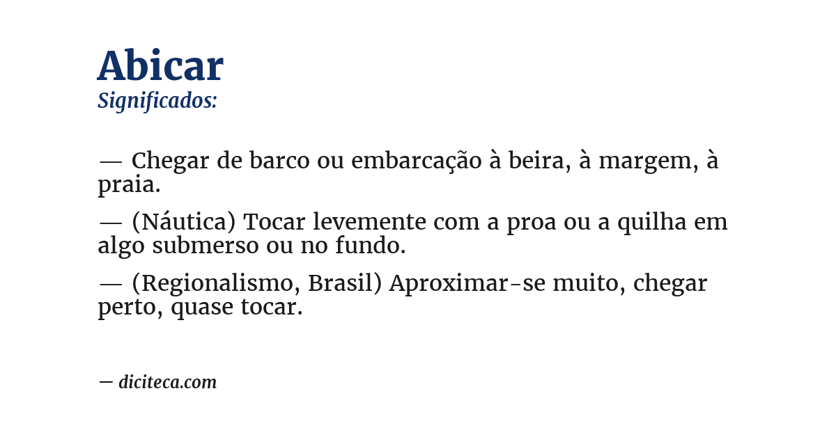 Significado de abicar